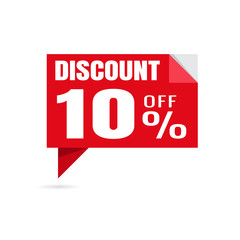 sale. Discount price tags. speech sticker label discount 10%. on white background. marketing business