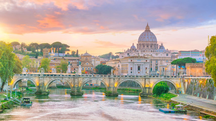 View at St. Peter's cathedral in Rome, Italy