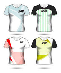 Set of soccer or football jersey template t-shirt style, Design your football club vector illustration