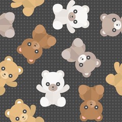 Seamless pattern cute teddy bear for use as wallpaper or Christmas wrapping paper gift