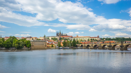 Fototapeta na wymiar Prague city skyline in Prague, Czech Republic