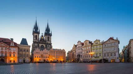 Fototapeta na wymiar Old town square in Prague city, Czech Republic