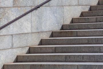 Granite staircase - city architecture closeup