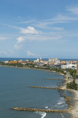 Cartagena Colombia Panoramic View. Bocagrande Bay Cartagena de Indias