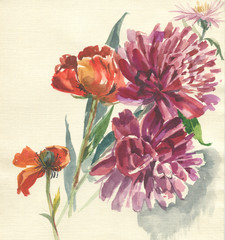 summer flowers painting