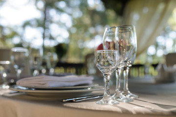 Cutlery arranged on a table