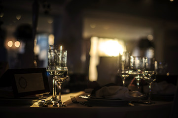Cutlery arranged on a table