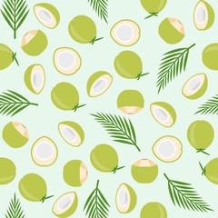 coconut seamless pattern, island theme for wallpaper or wrapping paper