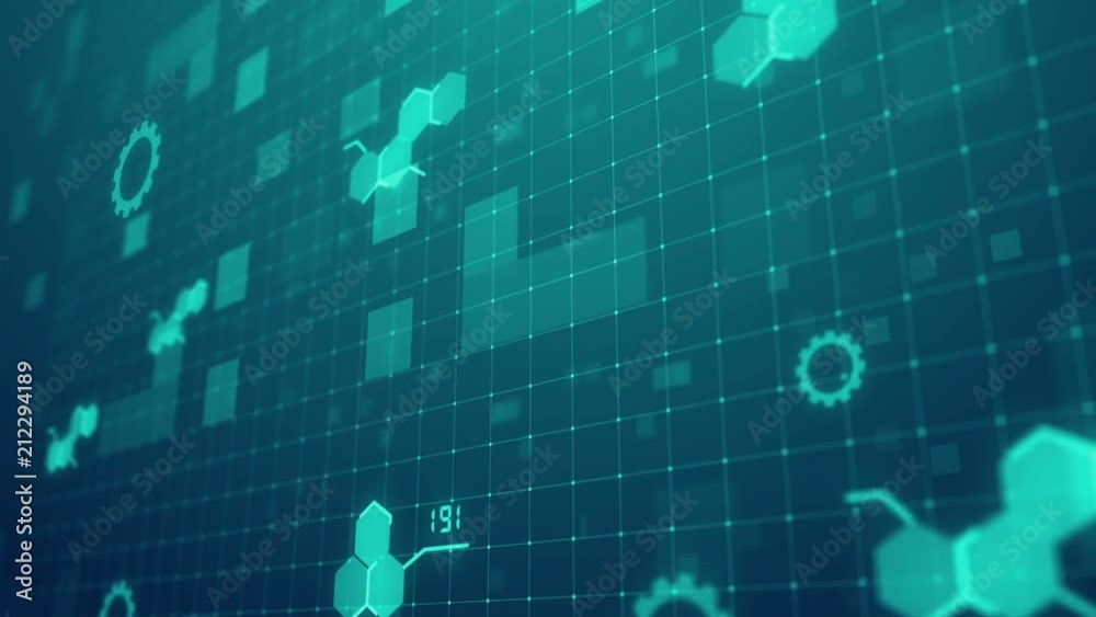 Poster sci fi technology motion graphic background suitable for application, desktop, banner background tv 