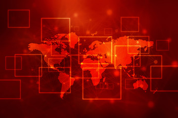 2d illustration world map abstract background