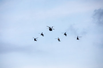 Show rehearsal for Singapore National Day Parade. Singapore.