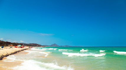 The beach of Costa Rei, Sardinia
