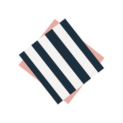 Cute striped napkin graphic illustration