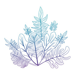 branch with leafs ecology icon vector illustration design