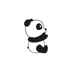 Cute panda bear. Vector illustration of cute baby pandas collection.