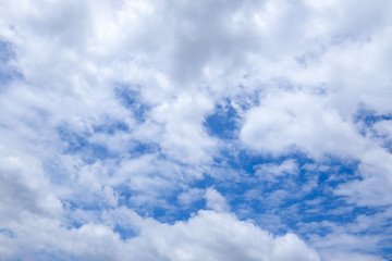 White cloud in deep blue sky, in a sunny day.