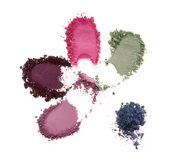 Various crushed up make-up powder products