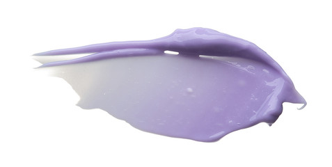 Purple cream texture isolated on white