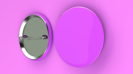 Blank purple badge on purple background
