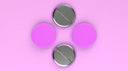 Blank purple badge on purple background