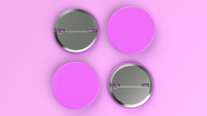 Blank purple badge on purple background