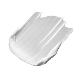 White smear of cosmetic cream isolated on white