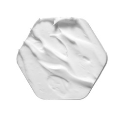 White smear of cosmetic cream isolated on white