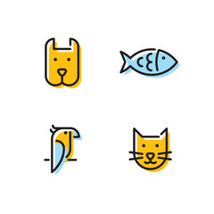 Vector Pet Icon Logo Set