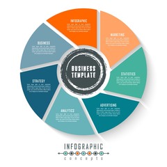 Infographic timeline template can be used for chart, diagram, web design, presentation, advertising, history. Vector infographic illustration