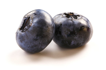 Obraz premium Blueberries on white background