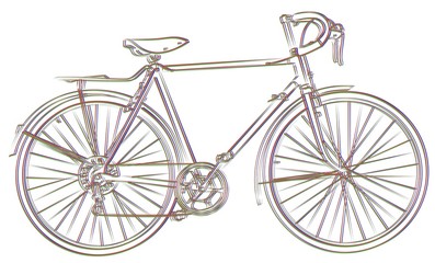 Fototapeta na wymiar Sketch of the sports bicycle. 