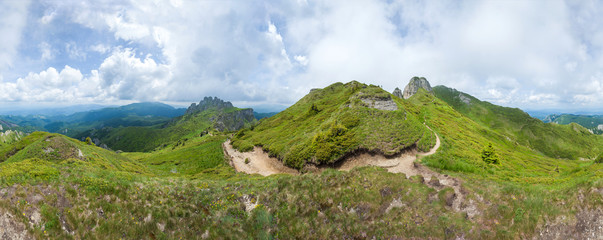 360 degree panoramic view of Mount Ciucas