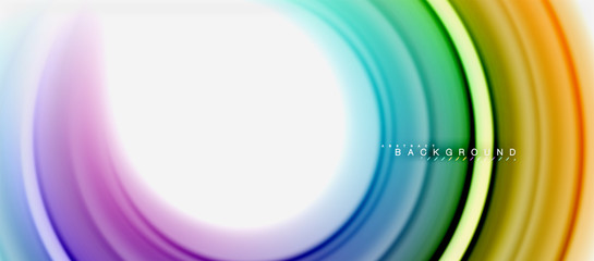 Rainbow fluid abstract swirl shape, twisted liquid colors design, colorful marble or plastic wavy texture background, multicolored template for business or technology presentation or web brochure