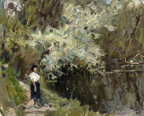 Obraz premium landscape, oil painting, hand made