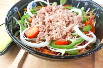 salad or tuna salad with mixed vegetable