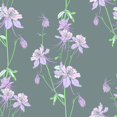 Floral seamless pattern. Flowers illustration