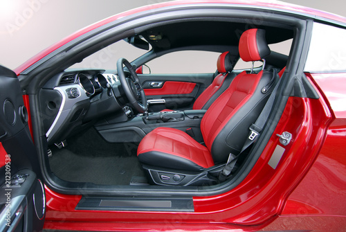 interior of a sports car