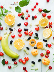 Fruits and berries background