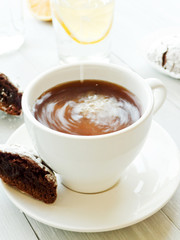 Morning coffee with milk