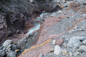 mountain stream in the spring nature