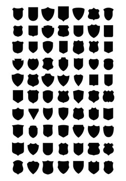Set of emblem shields vectors