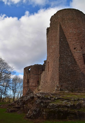 Goodrich Castle on a clear and sunny day