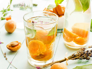 Fresh apricot drink