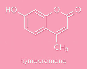 Hymecromone drug molecule. Skeletal formula.