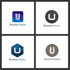 Letter U Logo Set Design
