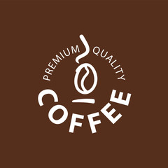 Coffee Shop Logo Design Element in Vintage Style for Logotype, Label, Badge and other design. Bean retro vector illustration.