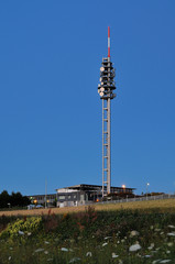Fototapeta premium radio tower with parabol antennas