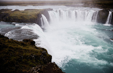 The famous Godafoss waterfall in