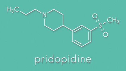 Pridopine drug molecule. Skeletal formula.