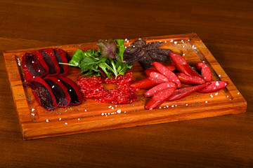 Sausages plate mix